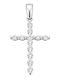 FenixJewelry Γυναικείος Λευκόχρυσος Σταυρός 14Κ χωρίς Αλυσίδα