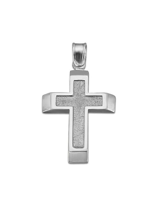 Damen Weißgold Kreuz 14K