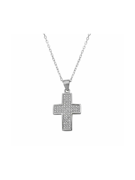 Kreuz aus Silber mit Kette