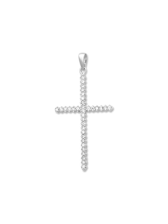 Women's White Gold Cross 14K