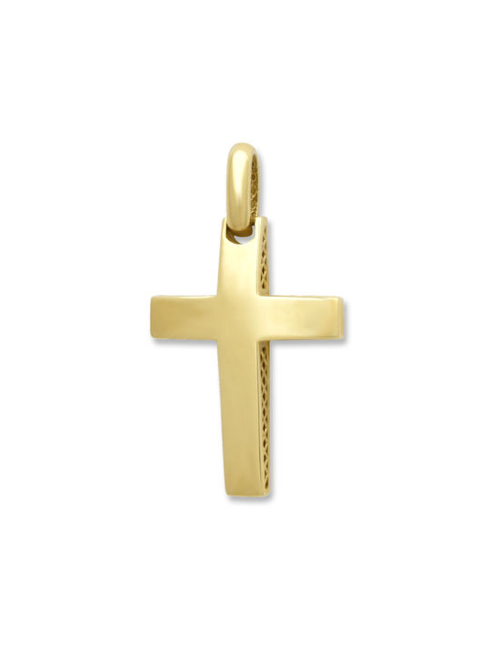 Damen Gold Kreuz 14K Beidseitig