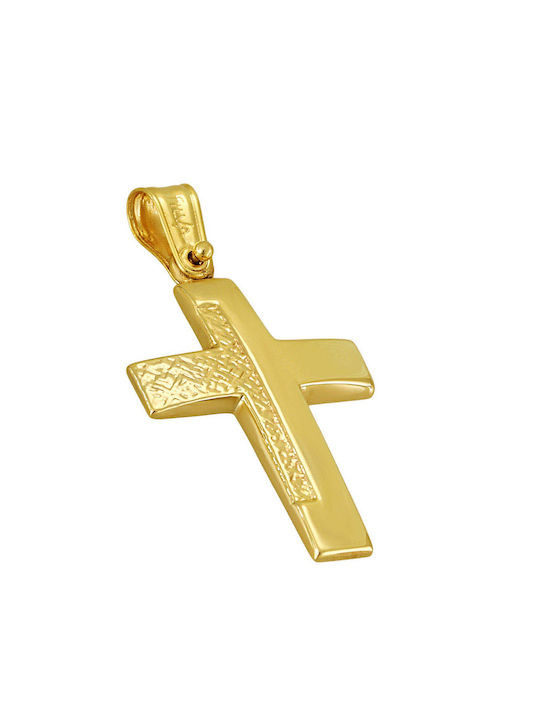 Herren Gold Kreuz 14K