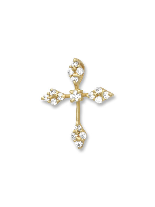 Damen Gold Kreuz 14K