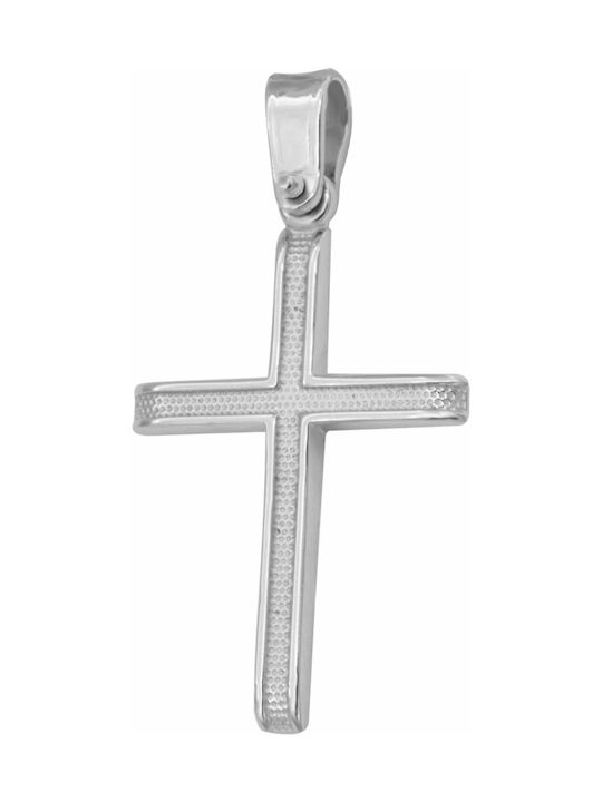 Weißgold Kreuz 14K