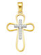 FenixJewelry Γυναικείος Χρυσός Σταυρός 14Κ χωρίς Αλυσίδα