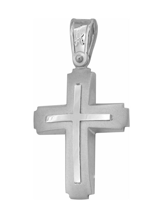 White Gold Cross 9K