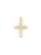 Kirkikosmima Men's Gold Cross 14K Double Sided