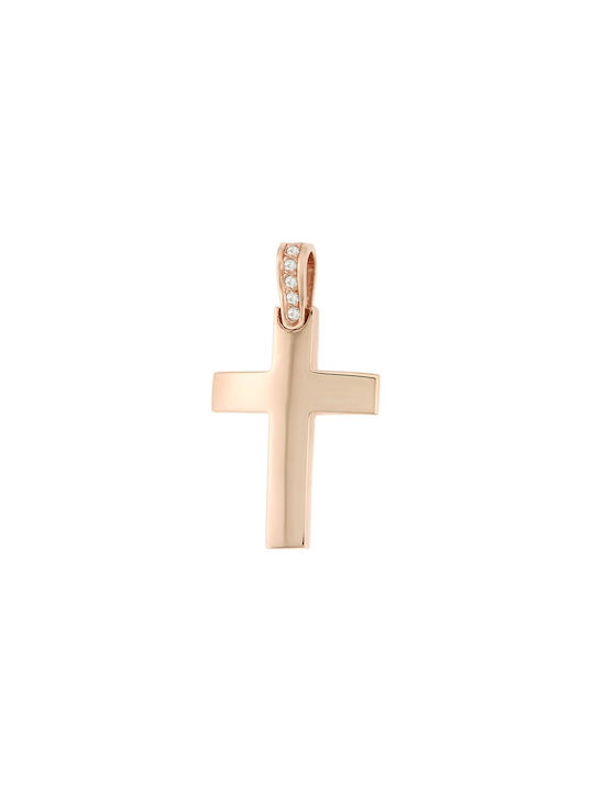 Femeiesc Aur Roz Cruce 14K