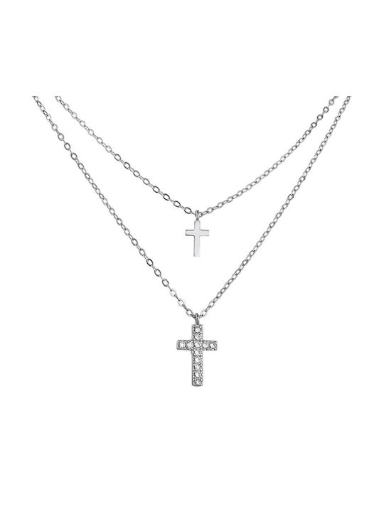 Kreuz aus Silber mit Kette