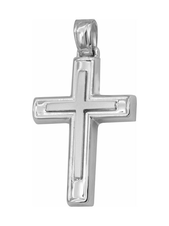 White Gold Cross 9K