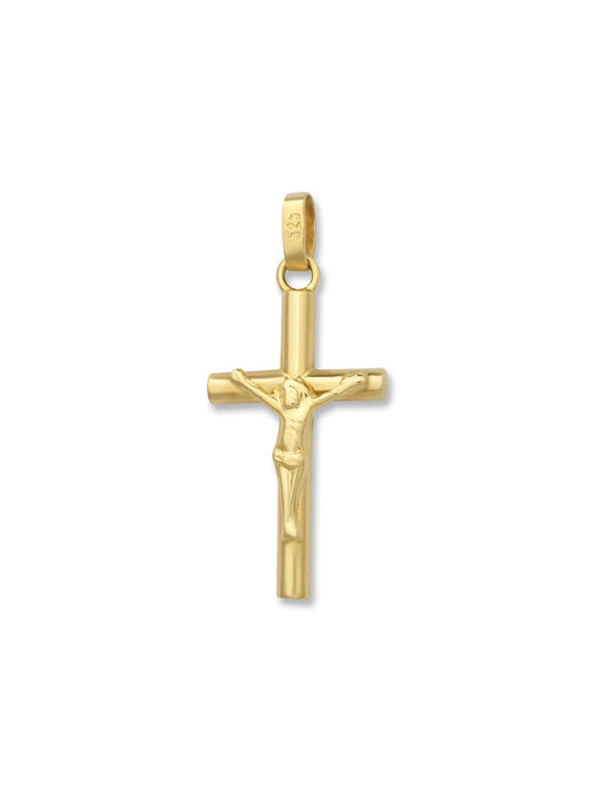 Herren Gold Kreuz 14K mit dem Gekreuzigten