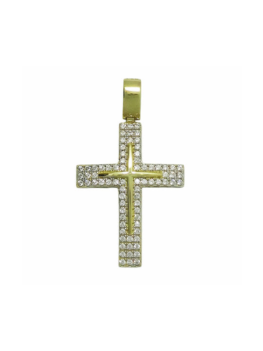 Women's Gold Cross 14K Double Sided