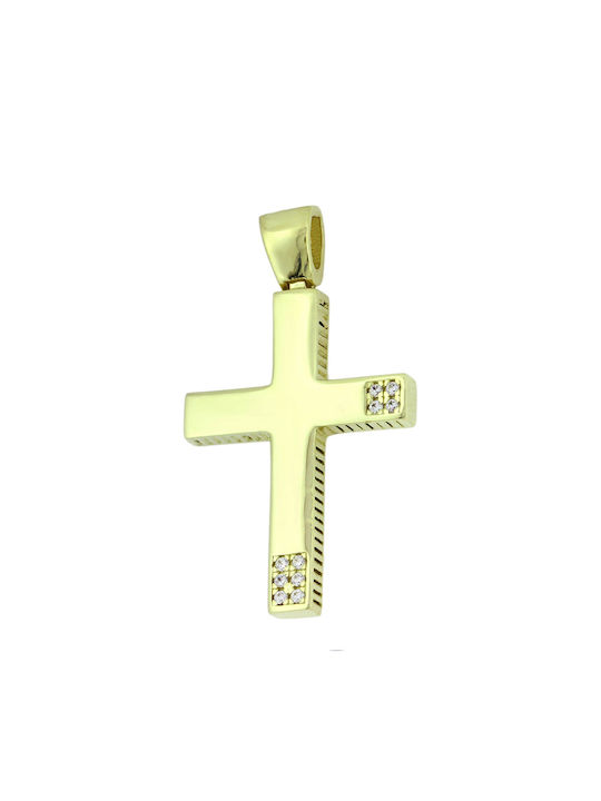 Damen Gold Kreuz 14K