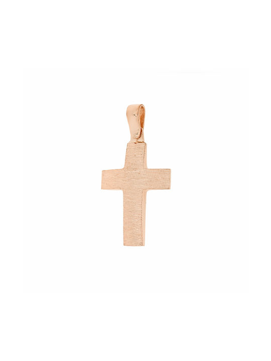 Damen Roségold Kreuz 14K