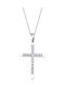 Women's White Gold Cross 14K with Chain