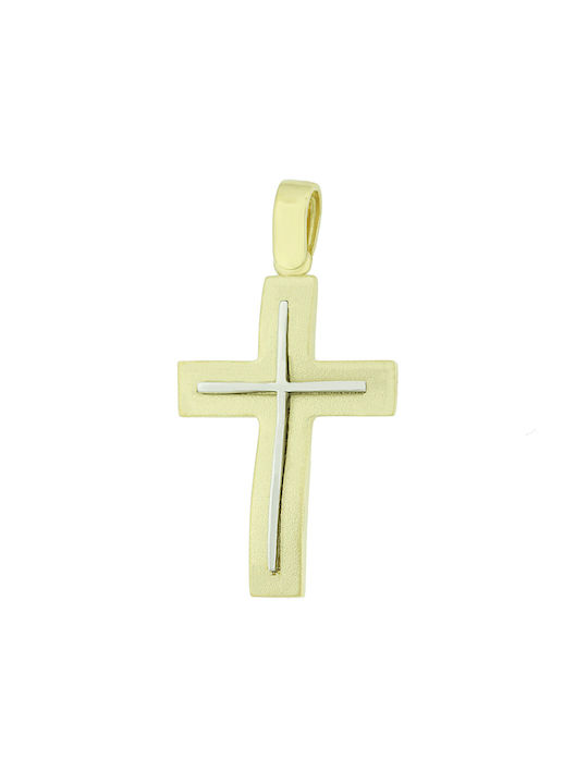 Herren Gold Kreuz 14K