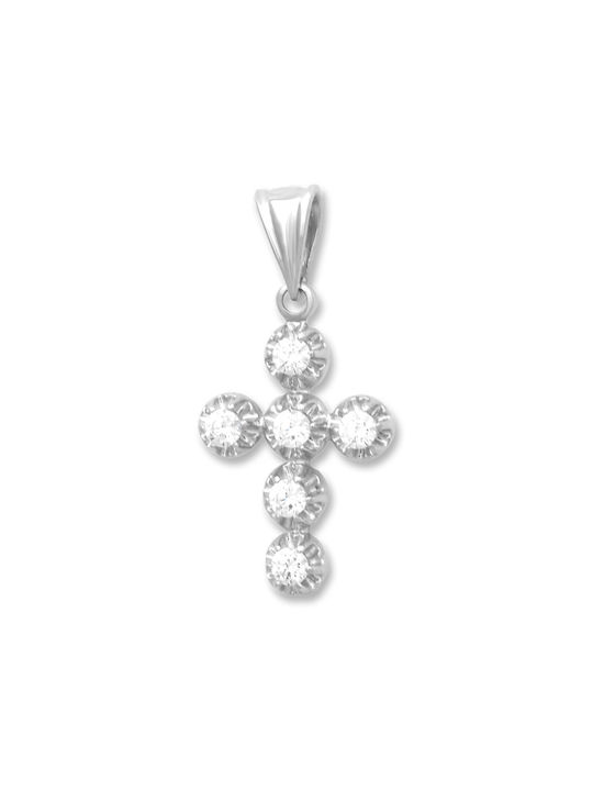 Women's White Gold Cross 14K