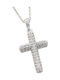 White Gold Cross 14K with Chain