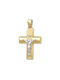 Men's Gold Cross 14K Double Sided with the Crucified