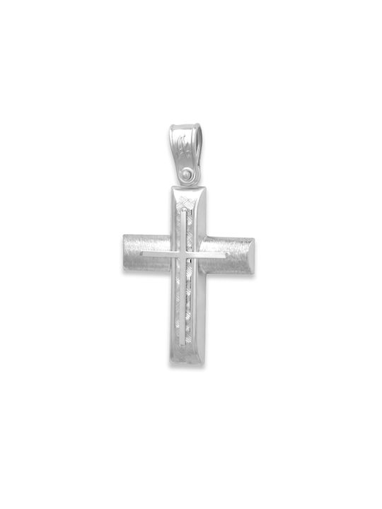 Women's White Gold Cross 14K