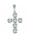 White Gold Cross 18K