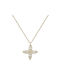 Damen Gold Kreuz 14K mit Kette