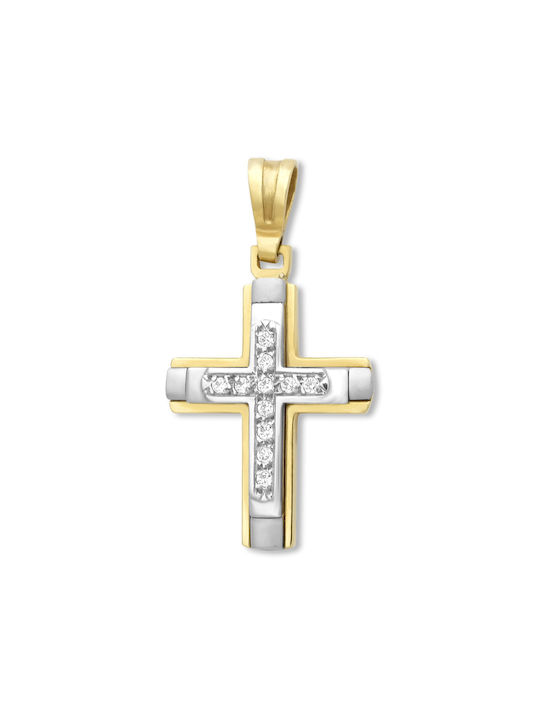 Damen Gold Kreuz 14K