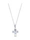 White Gold Cross 14K with Chain