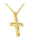 Damen Gold Kreuz 14K mit Kette