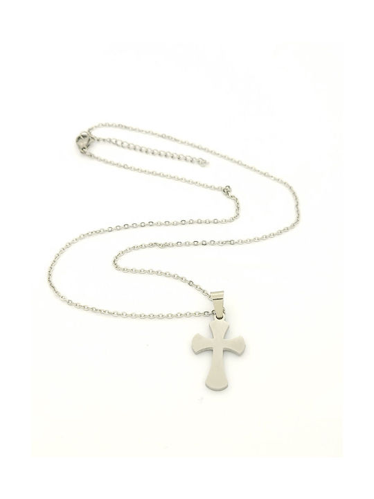 Kirkikosmima Men's Cross from Steel with Chain