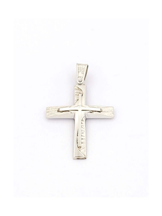 Kirkikosmima Men's White Gold Cross 14K