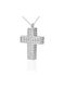 Kirkikosmima Women's White Gold Cross 14K with Chain