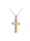 Men's Cross from Steel with Chain