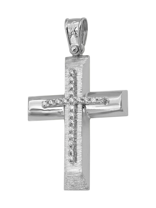 White Gold Cross 9K