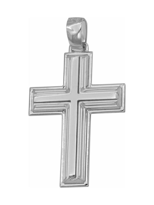 Weißgold Kreuz 14K