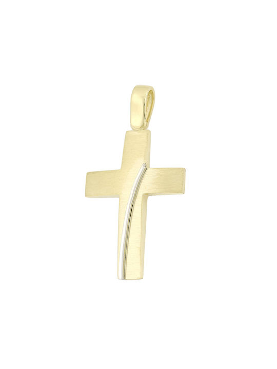 Herren Gold Kreuz 14K