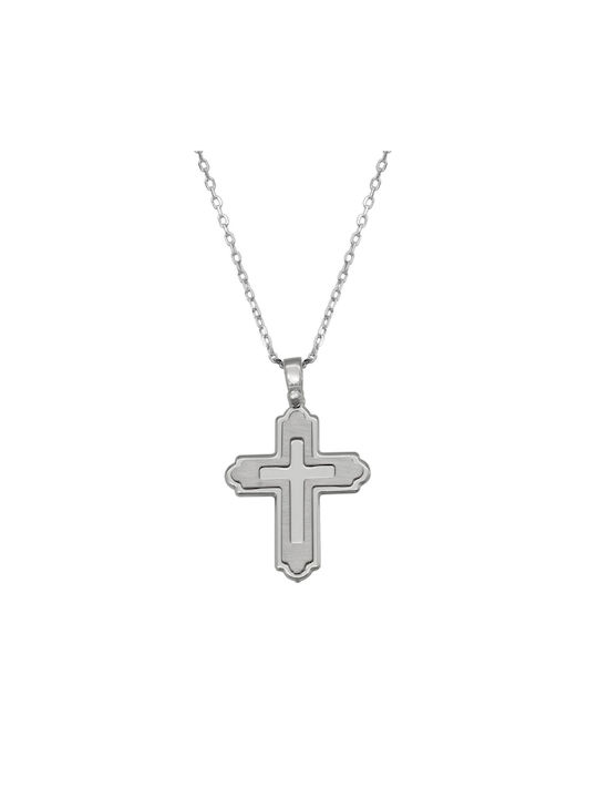 Kreuz aus Silber mit Kette