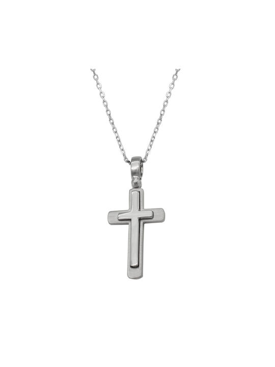 Kreuz aus Silber mit Kette