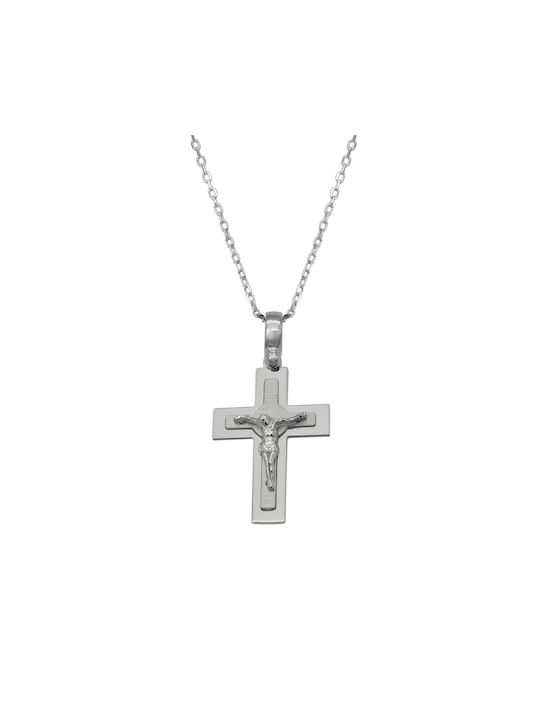 Kreuz aus Silber mit Kette