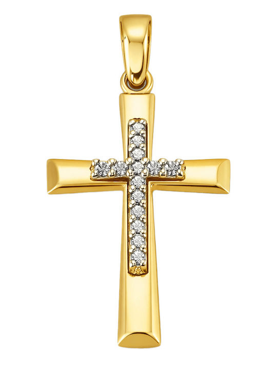 FenixJewelry Γυναικείος Χρυσός Σταυρός 14Κ χωρίς Αλυσίδα
