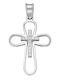 FenixJewelry Дамски Бял златен Кръст 14K