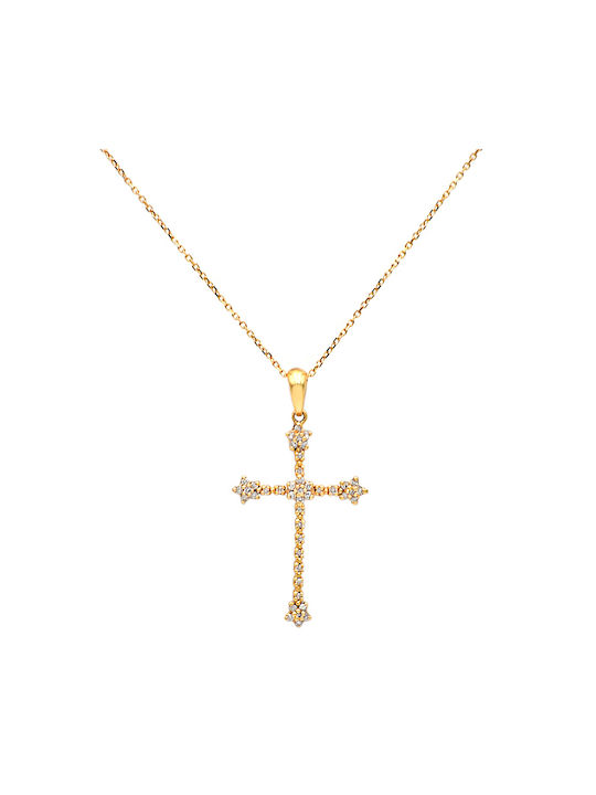 Gold Kreuz 18K mit Kette