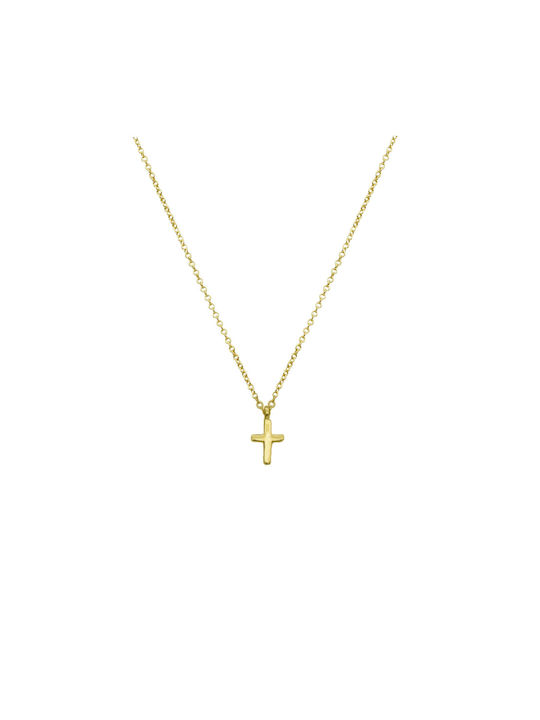 Gold Kreuz 9K mit Kette