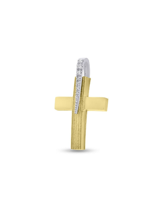 Damen Gold Kreuz 14K