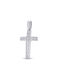 Women's White Gold Cross 18K