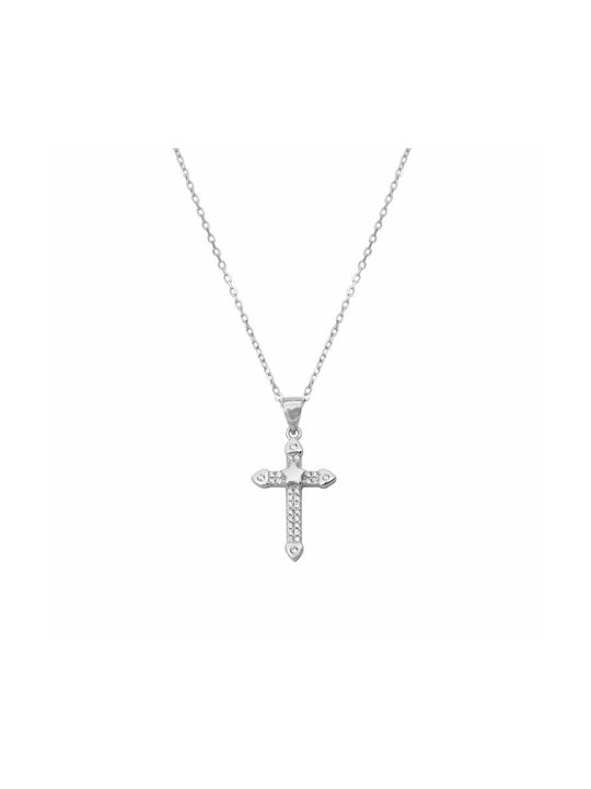 Kreuz aus Silber mit Kette