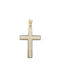 Herren Gold Kreuz 14K Beidseitig