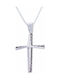 Men's White Gold Cross 18K with Chain