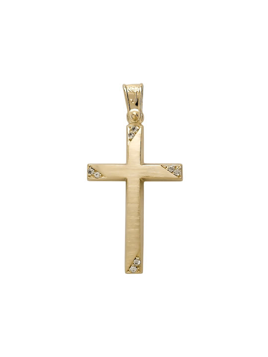 Daskalakis Damen Gold Kreuz 14K