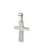 Men's White Gold Cross 14K